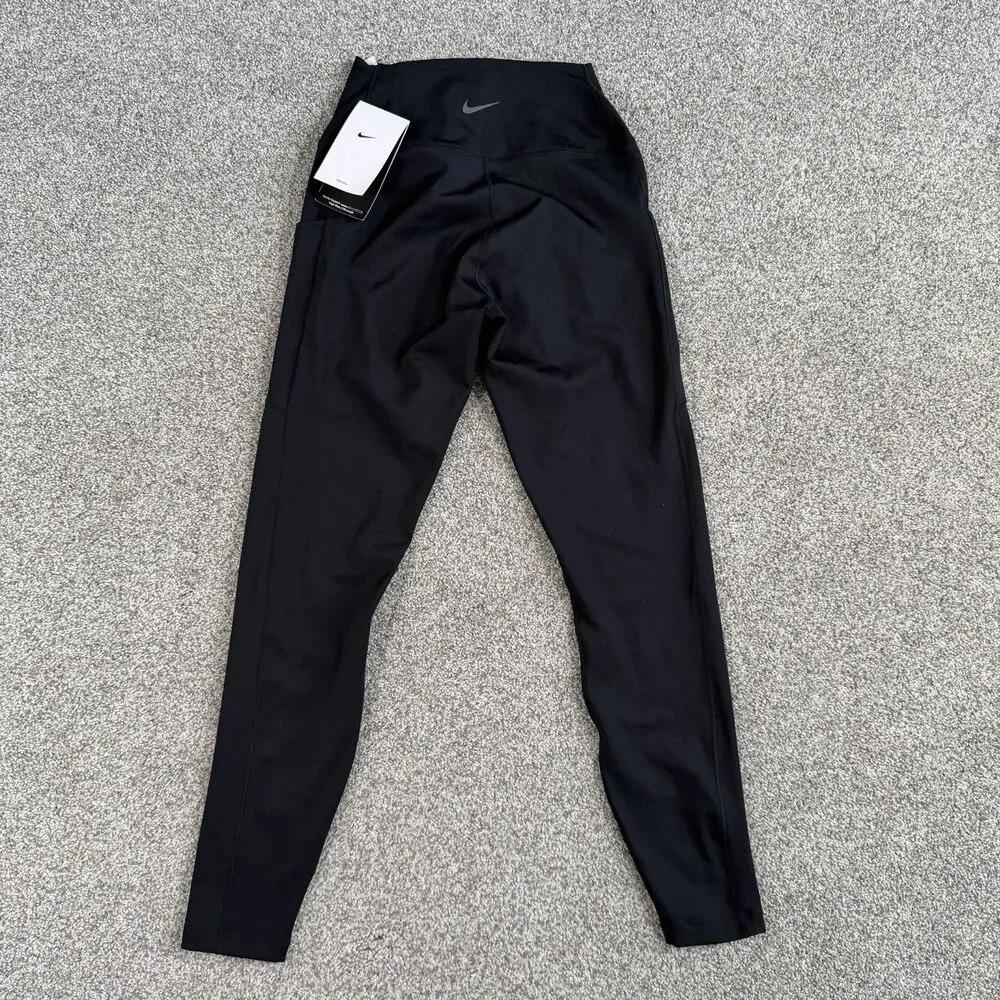 Nike One High-Waisted 7/8 Leggings Pockets Women’s Training Black Size Small NEW